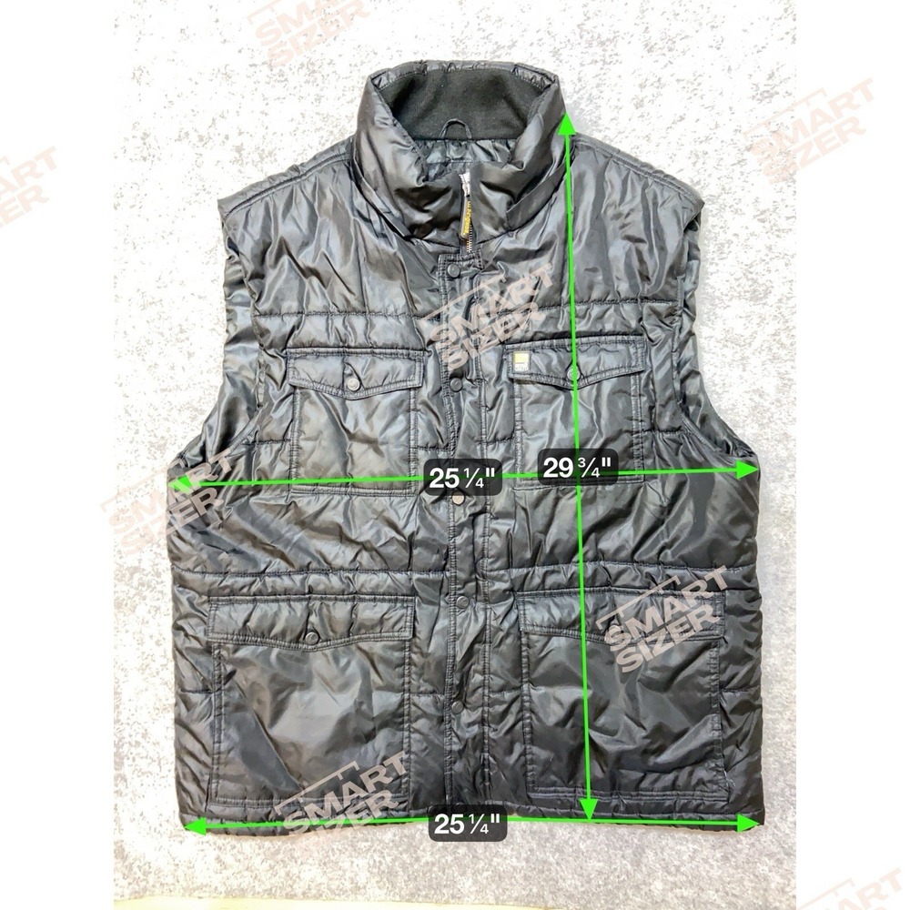 Ecko Unltd Puffer Vest Black 2X Large Quilted Zip Front Pockets‎ - Picture 2 of 9
